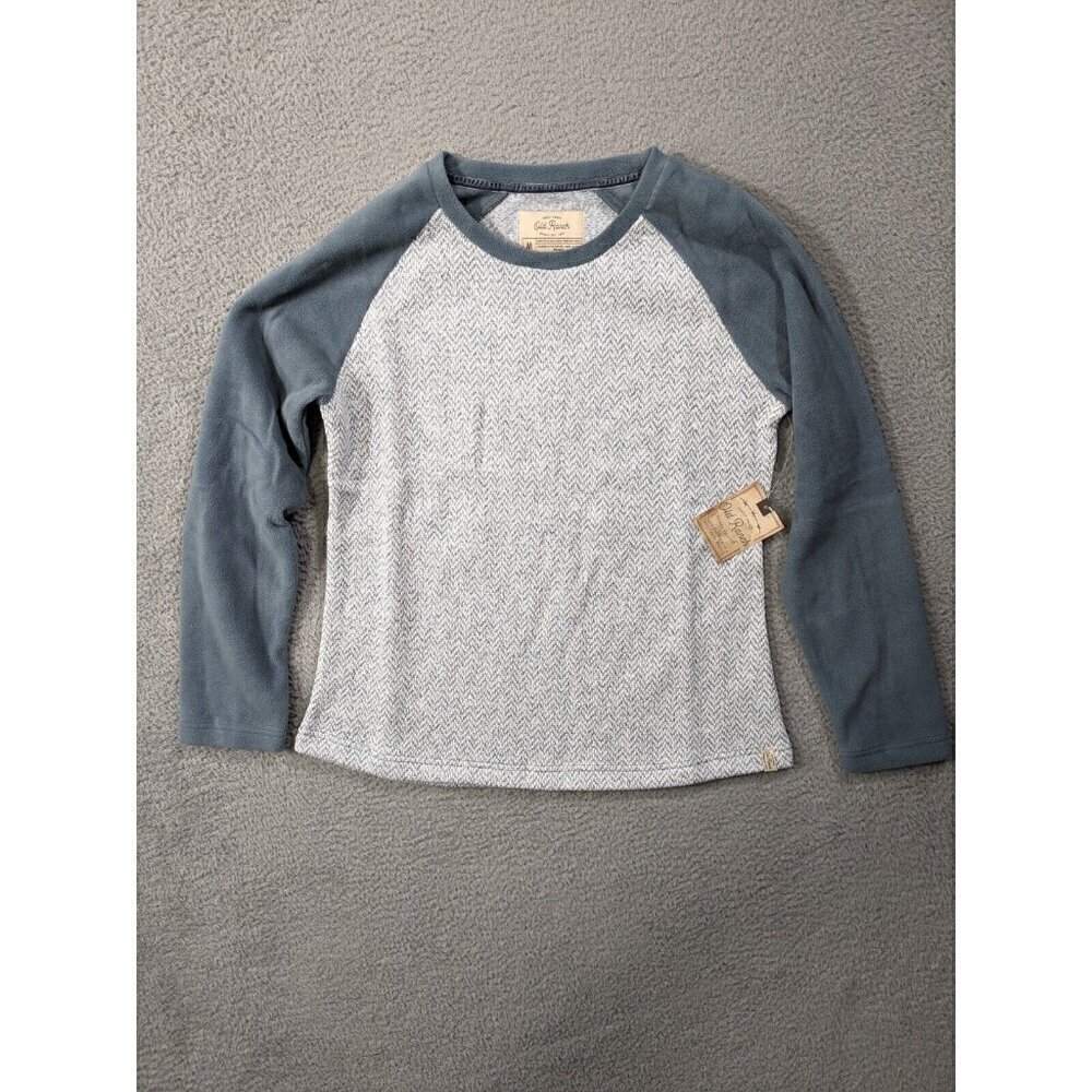 Old Ranch Talvi Pullover Shirt Medium Long Sleeve Sweater Fleece Baseball Raglan